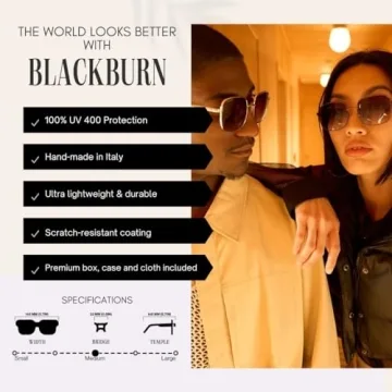 Italian-Crafted Retro Sunglasses UV400 Protection Blue Violet