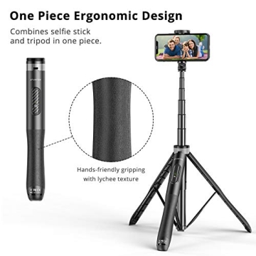 ATUMTEK 51" Selfie Stick Tripod with Bluetooth Remote