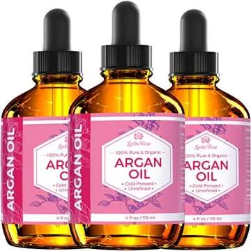 Leven Rose Argan Oil for Face, Hair and Skin - 4 oz 100% Pure Moroccan Cold-Pressed Organic