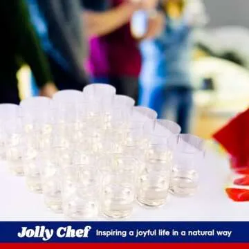 Durable JOLLY CHEF 14 oz Clear Plastic Cups for Parties