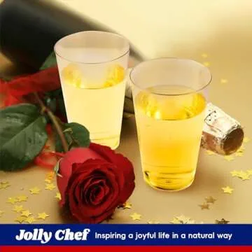 Durable JOLLY CHEF 14 oz Clear Plastic Cups for Parties