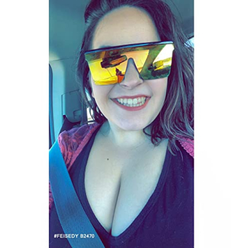 FEISEDY Oversized Sunglasses for Men and Women UV400 Protection