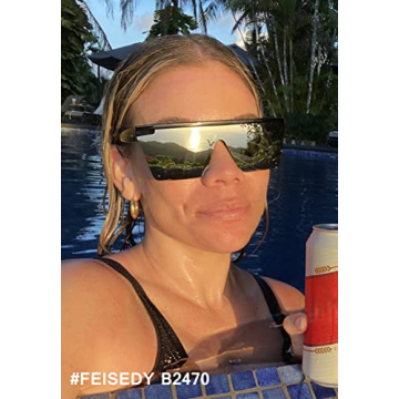 FEISEDY Oversized Sunglasses for Men and Women UV400 Protection