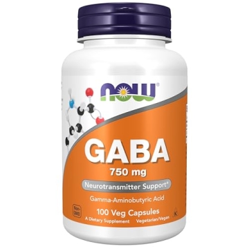 NOW Supplements GABA 750mg: Natural Stress Relief & Neurotransmitter Support