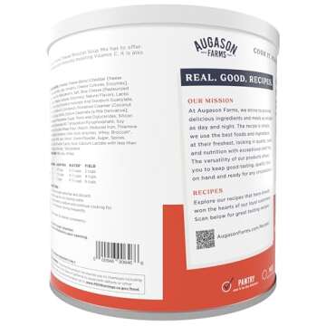 Augason Farms Cheesy Broccoli Soup Mix Can, Emergency Food Supply, Everyday Meals, 38 Servings