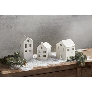 Mud Pie White Christmas House Sitter 9 1/2" x 4" Large