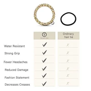 TELETIES Spiral Hair Ties - No Damage, Strong Grip, Stylish