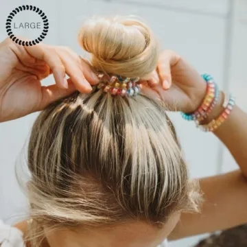 TELETIES Spiral Hair Ties - No Damage, Strong Grip, Stylish