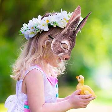 LOVEINUSA Easter Bunny Half Mask for Adults Party Fun