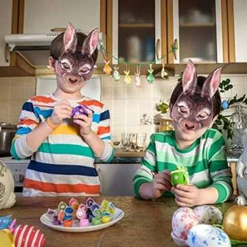 LOVEINUSA Easter Bunny Half Mask for Adults Party Fun