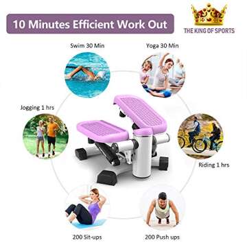 Leikefitness Premium Portable Climber Stair Stepper & Waist Fitness Twister Step Machine
