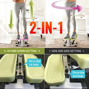 Leikefitness 2 in 1 Stair Stepper & Fitness Twister - Compact & Efficient