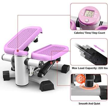 Leikefitness 2 in 1 Stair Stepper & Fitness Twister - Compact & Efficient