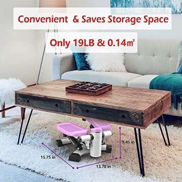 Leikefitness 2 in 1 Stair Stepper & Fitness Twister - Compact & Efficient