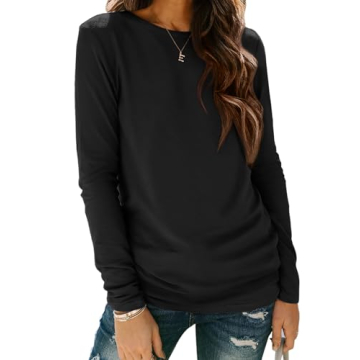 ATHMILE Women's Fall Fashion 2024 Cute Casual Fitted Tops