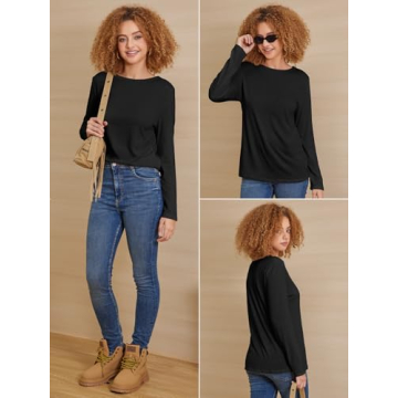 Cute Fitted Fall Fashion Tops for Women 2024