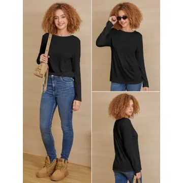 Cute Fitted Fall Fashion Tops for Women 2024