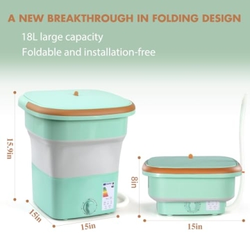 qagwotuv 18L Portable Washing Machine Compact Efficient Quiet