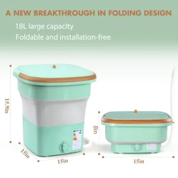 qagwotuv 18L Portable Washing Machine Compact Efficient Quiet