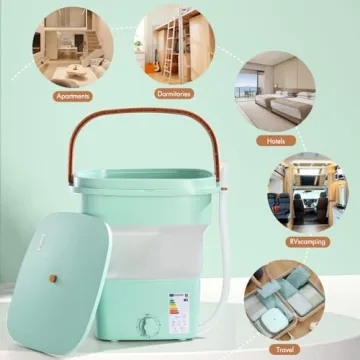 qagwotuv 18L Portable Washing Machine Compact Efficient Quiet