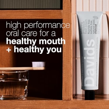Davids Charcoal Toothpaste for Enhanced Whitening and Freshness