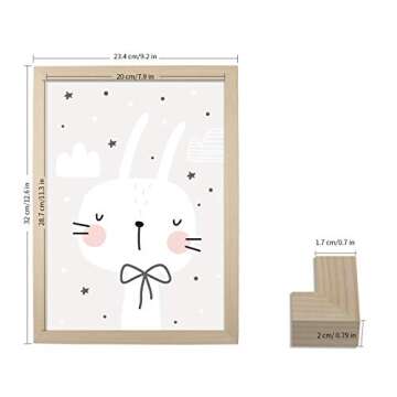 PONOSIR Wooden A4 Picture Frame Set of 3 for Wall Decor