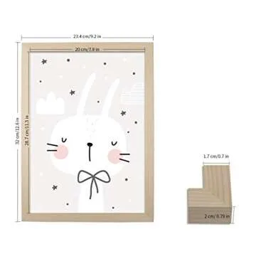 PONOSIR Wooden A4 Picture Frame Set of 3 for Wall Decor