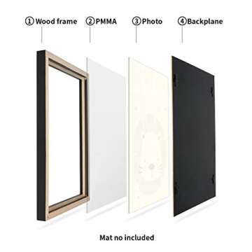 PONOSIR Wooden A4 Picture Frame Set of 3 for Wall Decor