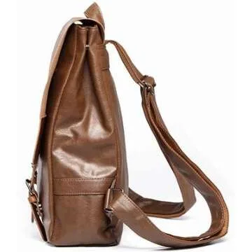 Kenox Vintage PU Leather Laptop Backpack Knapsack Rucksack Weekender Daypack Bag