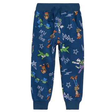 Disney Pixar Toy Story Woody Buzz Lightyear Slinky Dog Toddler Boys French Terry Sweatshirt and Jogger Pants Set 2T