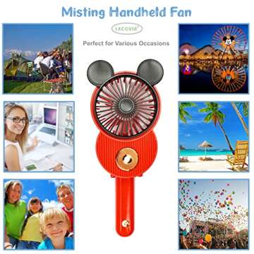 Mickey Mouse Misting Mini Fan - Portable Cooling Solution