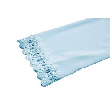 MiYang Women's Floral Lace Beach Bikini Swimwear Cover-up Sky Blue X-Large(US 10-12)