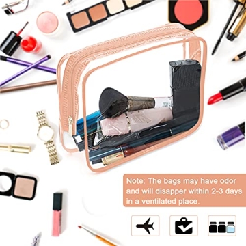 APREUTY Stylish 6 Pcs Clear Makeup Bags Set for Travel