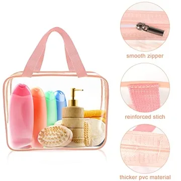 APREUTY Stylish 6 Pcs Clear Makeup Bags Set for Travel
