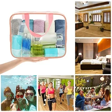 APREUTY Stylish 6 Pcs Clear Makeup Bags Set for Travel