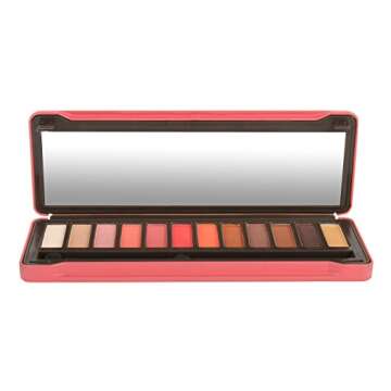 BYS Peach Eyeshadow Palette - 12 Matte & Metallic Shades