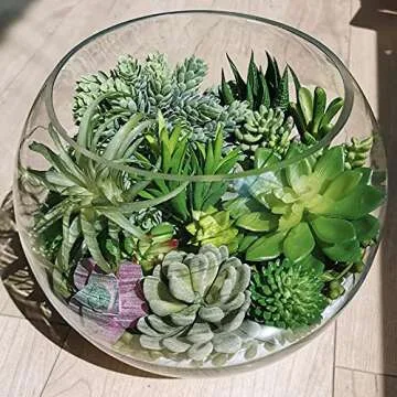 Winlyn 22 Pcs Bulk Artificial Succulents Plants Unpotted Small Aloe Hanging String of Pearls Cactus ...