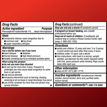 Amazon Basic Care Nasal Spray Fast 4-Hour Decongestant