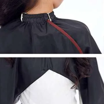 Kids Haircut Cape with Viewing Window, Kids Barber Cape for Hair Cutting-Black