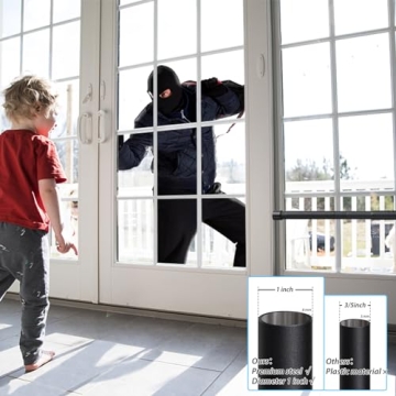 BsBsBest Adjustable Sliding Door Security Bar 16.5" to 51"