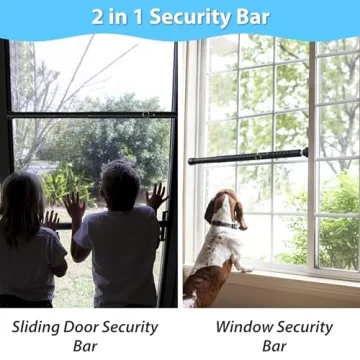 BsBsBest Adjustable Sliding Door Security Bar 16.5" to 51"