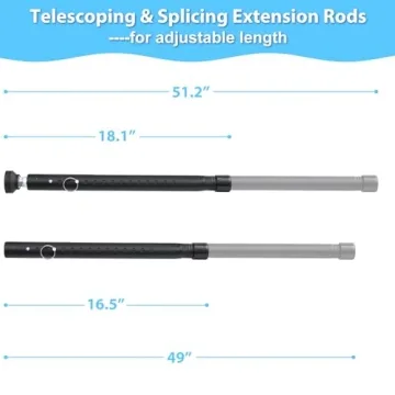 BsBsBest Adjustable Sliding Door Security Bar 16.5" to 51"