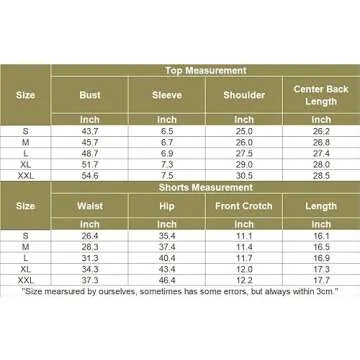 Ekouaer Womens Pajamas 2 Piece Lounge Sets Oversized V Neck T-Shirts Tops Biker Shorts Set Workout Reversible Tracksuit Orange Pink, Small