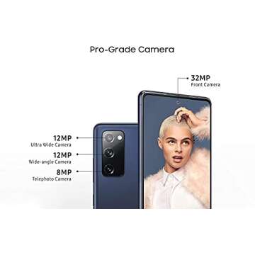 SAMSUNG Galaxy S20 FE 5G Cell Phone, Factory Unlocked Android Smartphone, 128GB, Pro Grade Camera, 30X Space Zoom, Night Mode, US Version, Cloud Navy