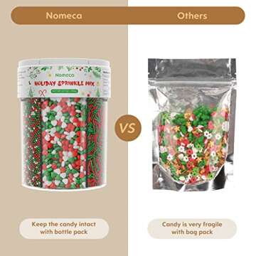 Nomeca Christmas Sprinkles Mix - 6 Colorful Options