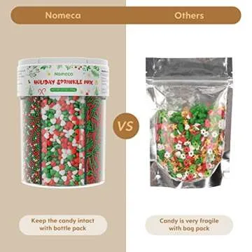 Nomeca Christmas Sprinkles Mix - 6 Colorful Options