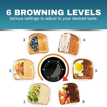 Elite Gourmet Long Slot Toaster with 6 Toast Settings