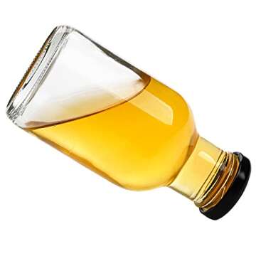 Kingrol 16 Pack 8 oz Hot Sauce Bottles with Leak Proof Screw Caps, Wide Mouth Glass Bottles with Lids for Milk, Beverages, Oil, Salad Dressing