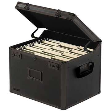Vaultz Locking File Storage Box - Large Capacity, Secure and Portable