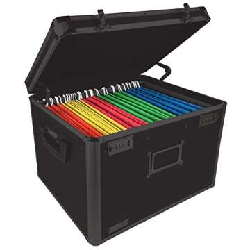 Vaultz Locking File Box - Secure Document Storage Solution